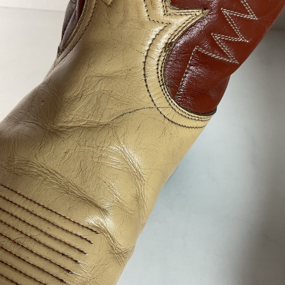 Vintage Tony Lama Urban Cowboy Boots | Teju Lizard Wingtip | Gold Label | 10 D - Picture 12 of 16